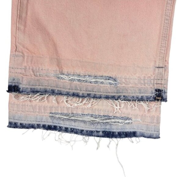 NWT ZARA Mid Rise Full Length Bootcut Jean Sz 4 Raw Destroyed Hem - Picture 10 of 10